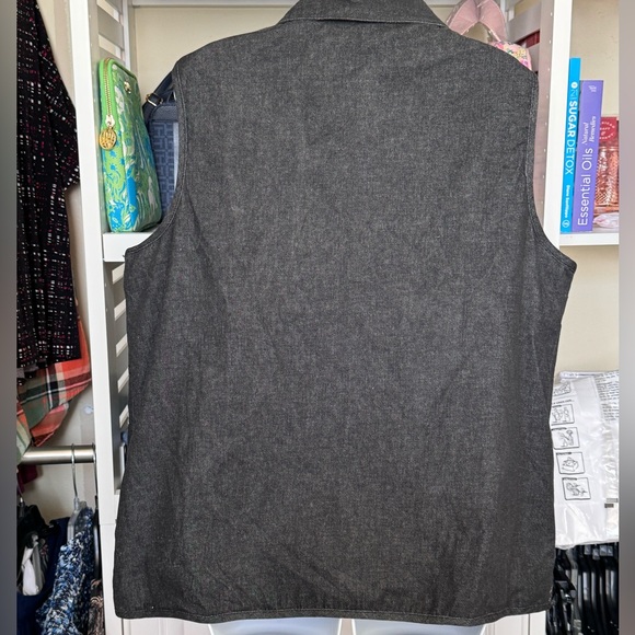 DENIM VEST. VINTAGE ALLISON DALEY ZIP-UP EMBROIDERED VEST. GREAT CONDITION - Picture 8 of 13